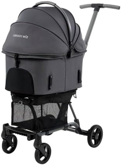 AIRBUGGY WIZ X DIM Grey Air Buggy with X Dim Gray AD9372 wizx Lightweight Compact Pet Cart