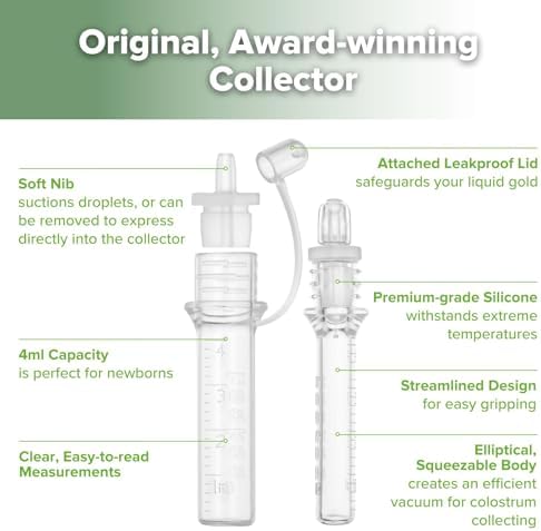 haakaa Silicone Colostrum Collector - Safe Colostrum Storage Solution for Expectant Moms, Antenatal Hand Expression, BPA Free 4 ml (6) - Image 4