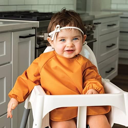 Tiny Twinkle Mess Proof Baby Bib, 2 Pack Full Sleeve Bib Outfit, Waterproof Bibs for Toddlers, Machine Washable, Tug Proof, Baby Smock for Eating, Long Sleeve - Image 5