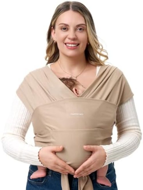 Momcozy Baby Wrap Carrier, Easy-On 2-Piece Design, Newborn to 33 lb