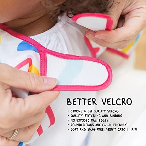 Tiny Twinkle Mess Proof Baby Bib, 2 Pack Full Sleeve Bib Outfit, Waterproof Bibs for Toddlers, Machine Washable, Tug Proof, Baby Smock for Eating, Long Sleeve - Image 6