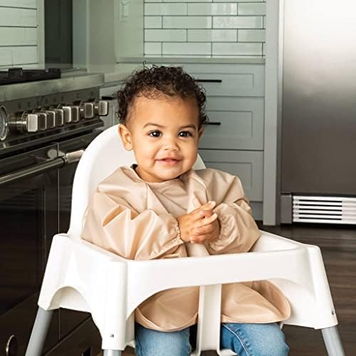 Tiny Twinkle Mess Proof Baby Bib, 2 Pack Full Sleeve Bib Outfit, Waterproof Bibs for Toddlers, Machine Washable, Tug Proof, Baby Smock for Eating, Long Sleeve - Image 2